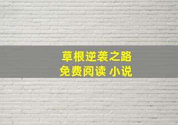 草根逆袭之路免费阅读 小说